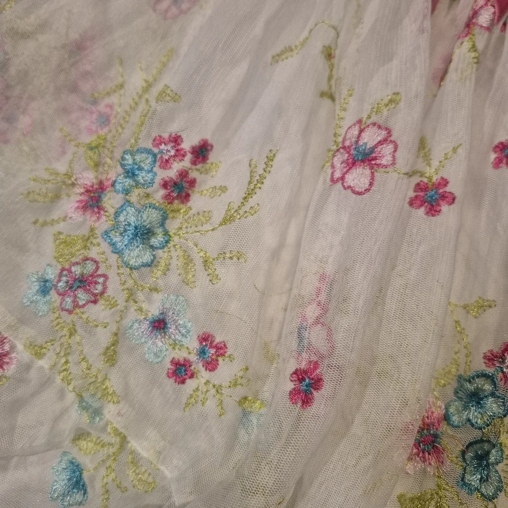 Zunie Girl's Embroidered Floral Party Dress Size 7 EUC - Picture 7 of 11